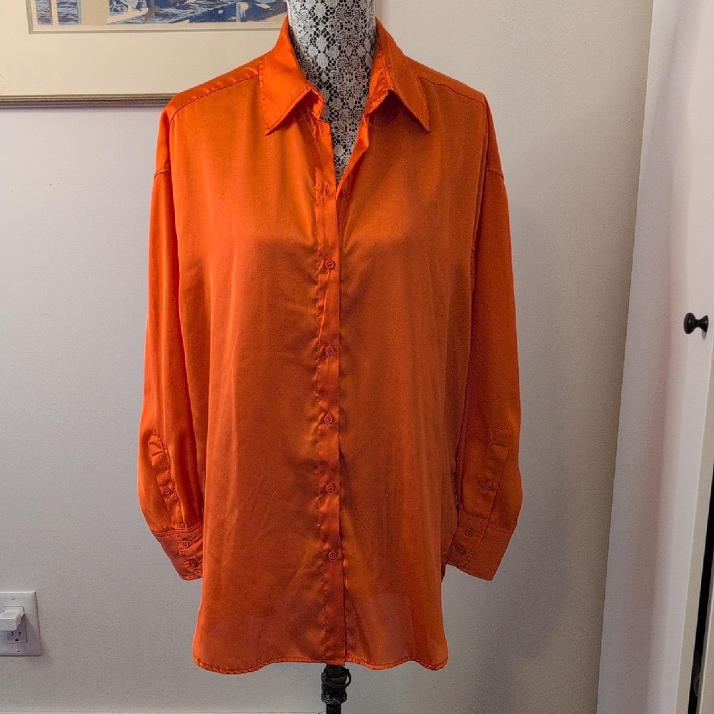 H&M Bold Orange Blouse